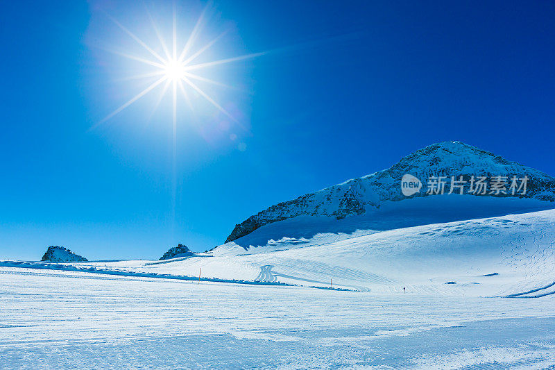 冬季滑雪胜地Hintertux, Tirol，奥地利